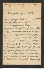 Nachlass Franz Steindachner, Brief von Prinzessin Therese von Bayern an Franz Steindachner (26.01.1899), Inv.Nr. 537.02, Seite 1